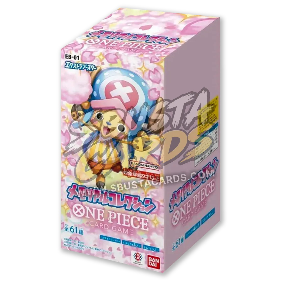 Booster box giapponese One Piece EB-01 Memorial Collection, sigillato, 24 buste