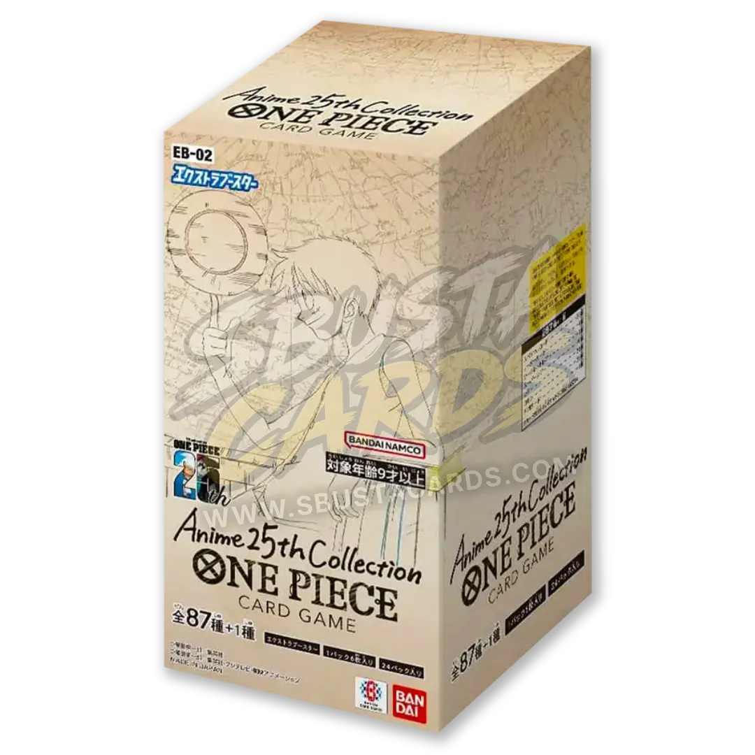 Booster box giapponese One Piece EB-02 Anime 25th Collection, sigillato, 24 buste
