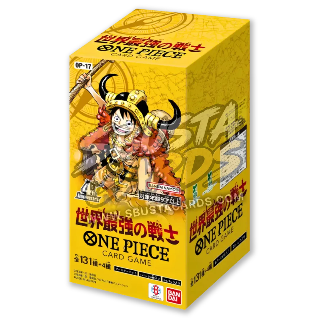 Booster box giapponese One Piece OP-17 The World's Strongest Warriors, sigillato, 24 buste