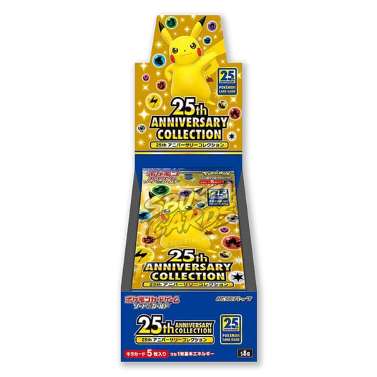 Display Pokémon 25th Anniversary Collection s8a edizione giapponese sigillato da 10 buste